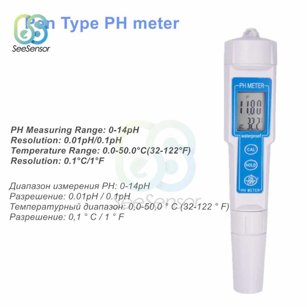 Цифровой рН-метр тестер качества воды Монитор TDS/PH/EC Тестер температуры Ручка проводимость вода качество измерительные инструменты