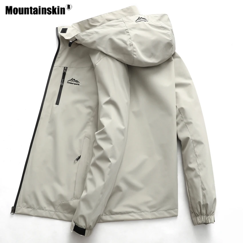 Женская дышащая куртка Mountainskin с капюшоном тонкая ветровка для занятий спортом на