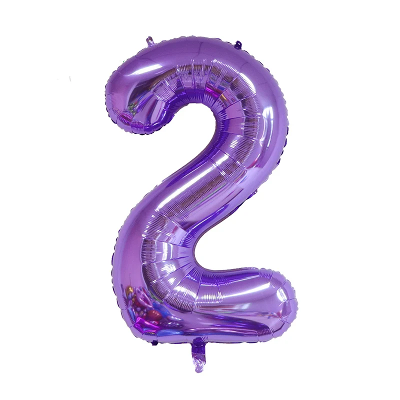 Purple 40 дюймов большой номер 1 Воздушные шары розовое золото большой один год баллон девочка мальчик 1 день рождения первый день рождения партии Воздушные шары поставки - Цвет: Purple