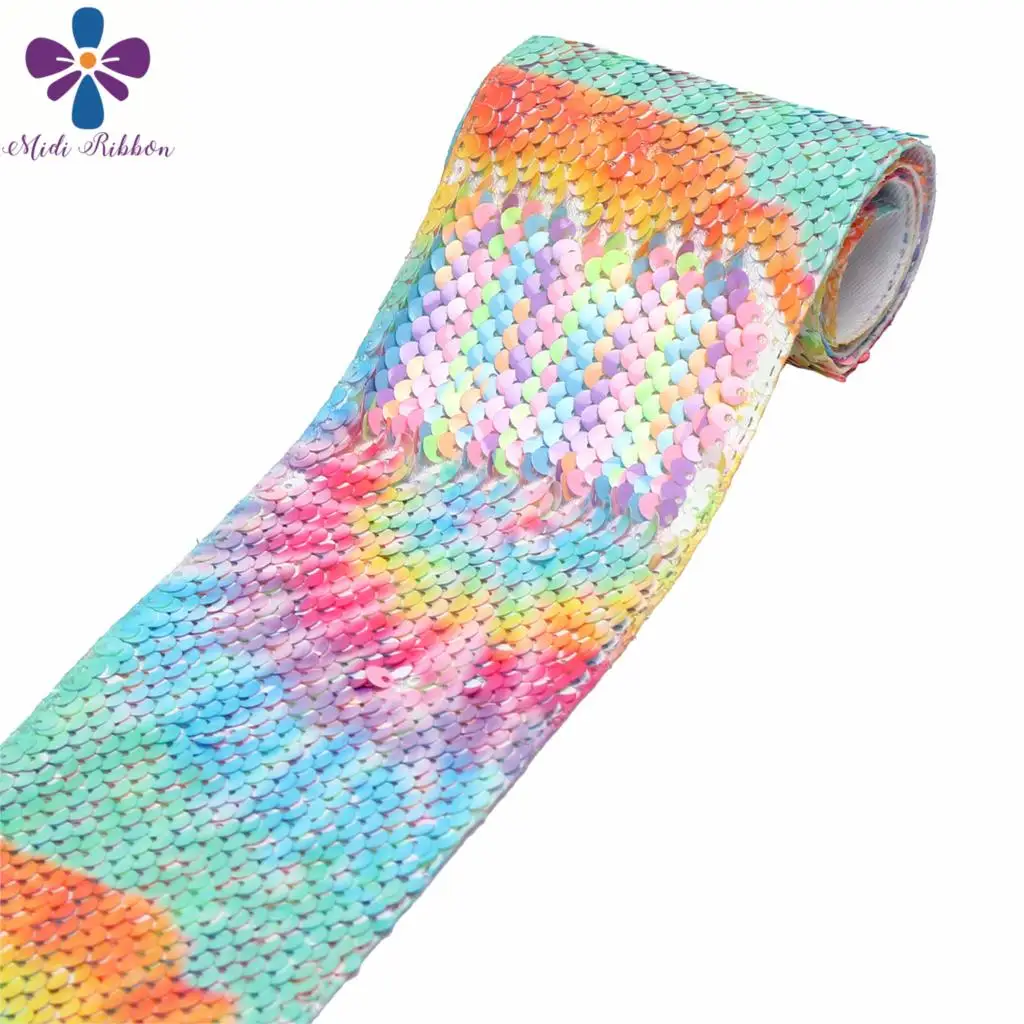 Двухсторонняя Радужная лента с принтом в виде арбуза ананаса авокадо 3 дюйма 75 мм