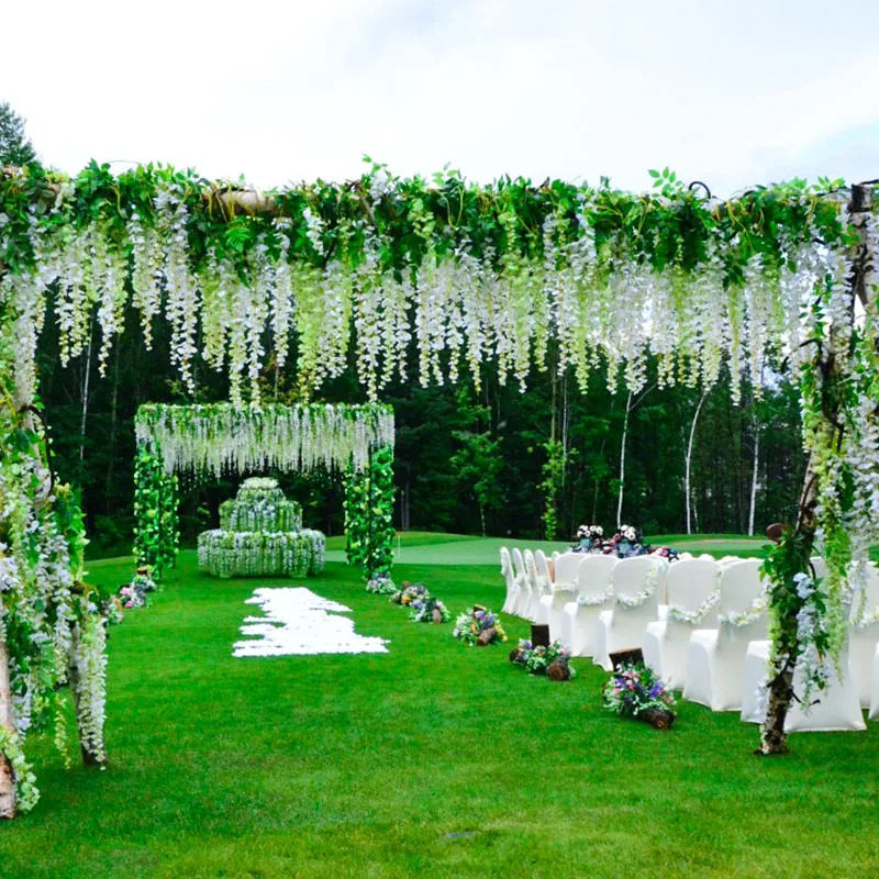 JAROWN Wisteria Искусственные Свадебные цветы арка DIY Декор вечерние праздничные украшения Цветы Сад висячее растение лоза