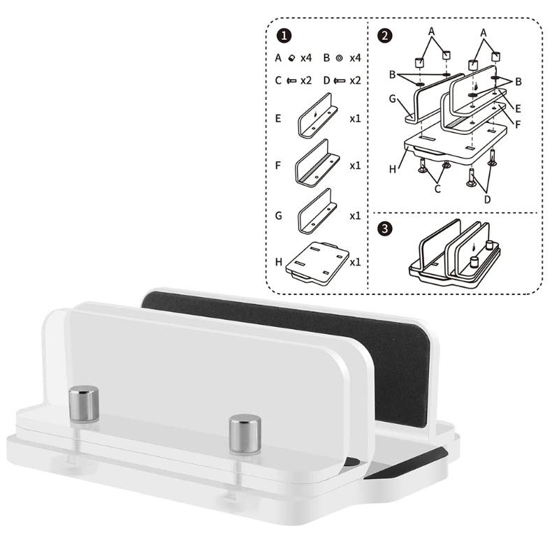 

Vertical Laptop Stand Mount Dock Holder Base for Laptop Tablet Phone Keyboard