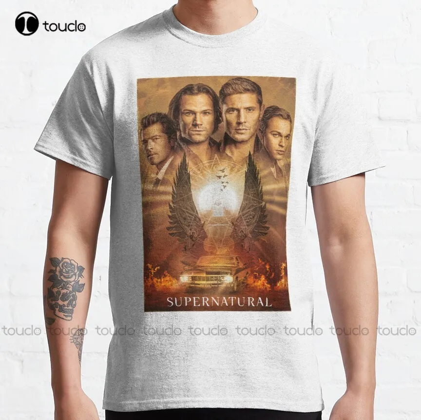 

Supernatural - Season 15 Classic T-Shirt Shirts For Girls Custom Aldult Teen Unisex Digital Printing Tee Shirt Fashion Funny New