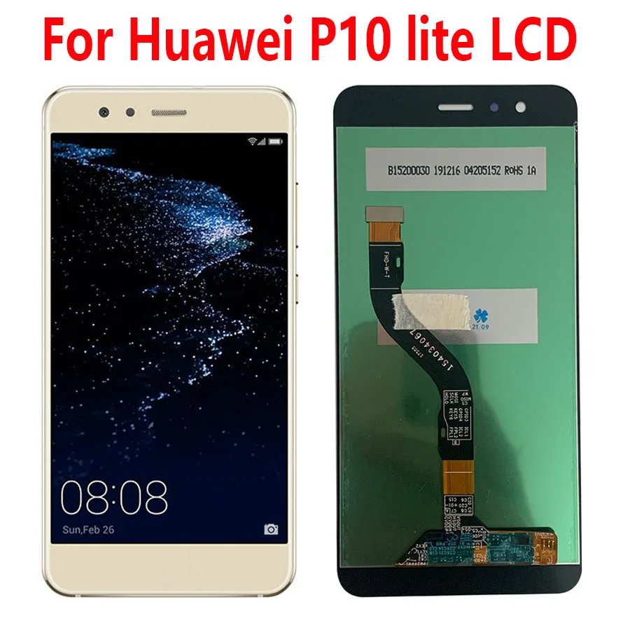 Для Huawei P10 Lite P10Lite WAS-LX2J WAS-LX2 WAS-LX1A WAS-L03T WAS-LX3 LCD дисплей сенсорный экран дигитайзер в