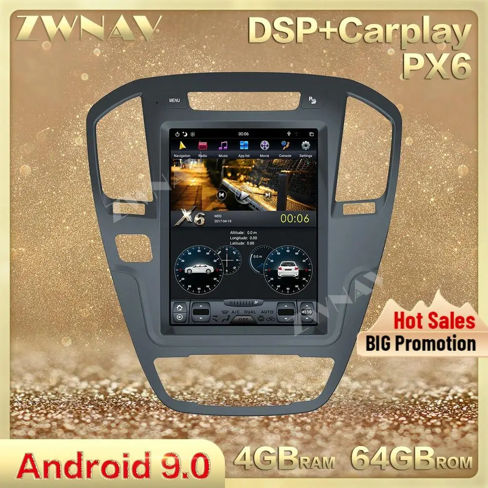 

DSP Carplay вертикальный экран Tesla Android 9,0 автомобильный мультимедийный плеер для Buick Regal 2008-2013 GPS радио авто стерео BT головное устройство