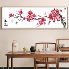 Наборы для вышивки крестиком с цветами DIY Слива Bossom хлопковая нить 11CT напечатанная вышивка домашнее украшение