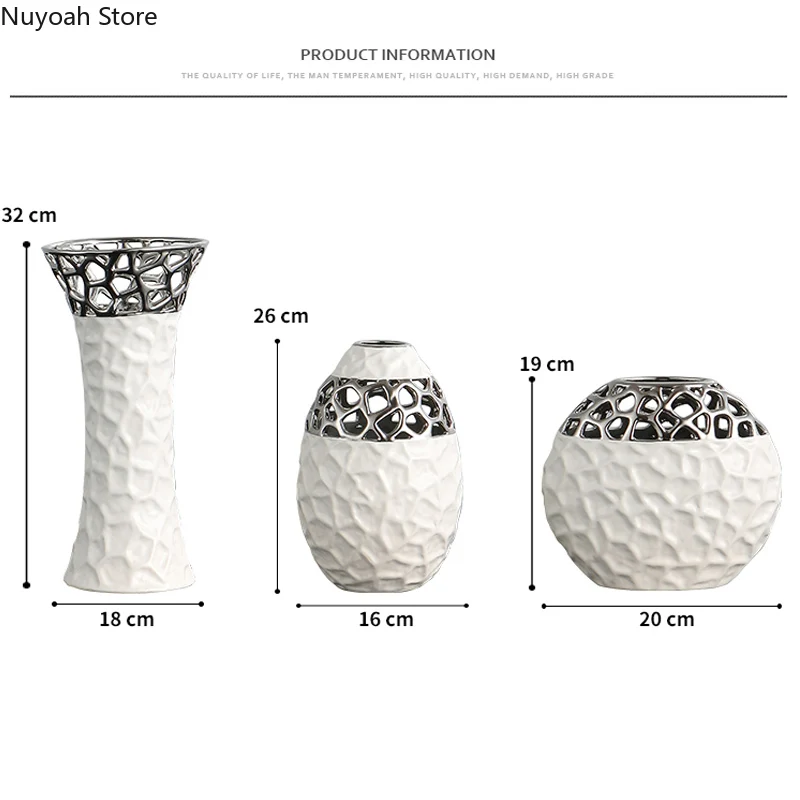 

Creative Modern Ceramic Vase Decoration Living Room Flower Arrangement Dried Flower Countertop Vase Home Decoration Furnishings