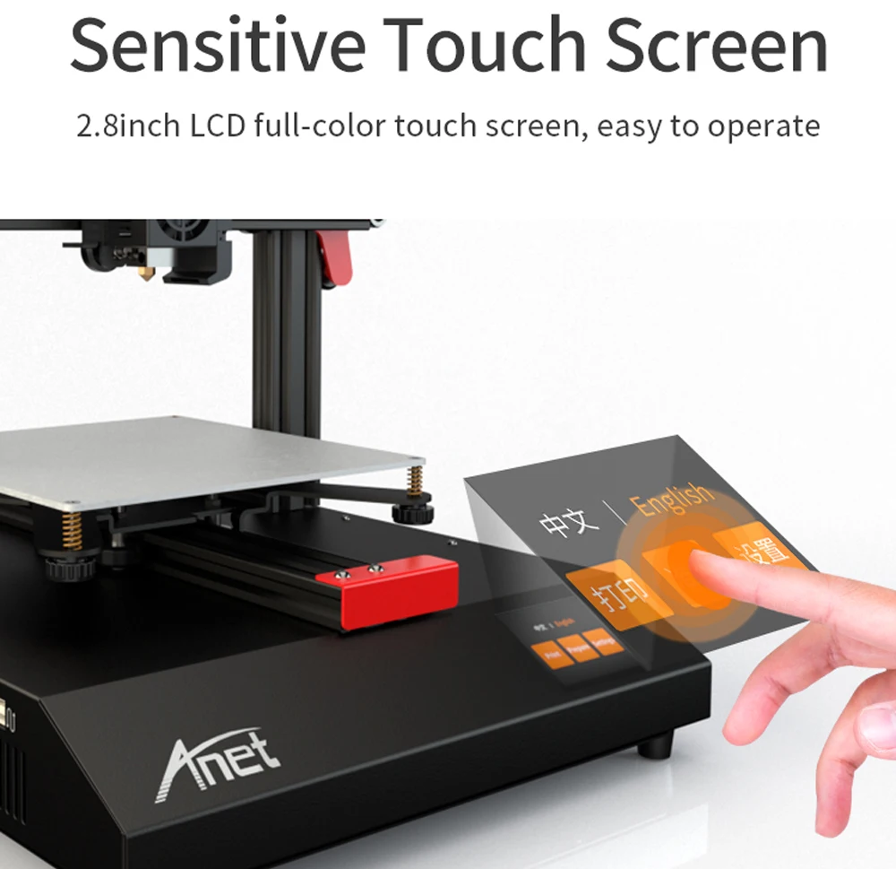 Anet 3D принтер ET4 Настольный Impresora металлический обновленный Высокоточный размер