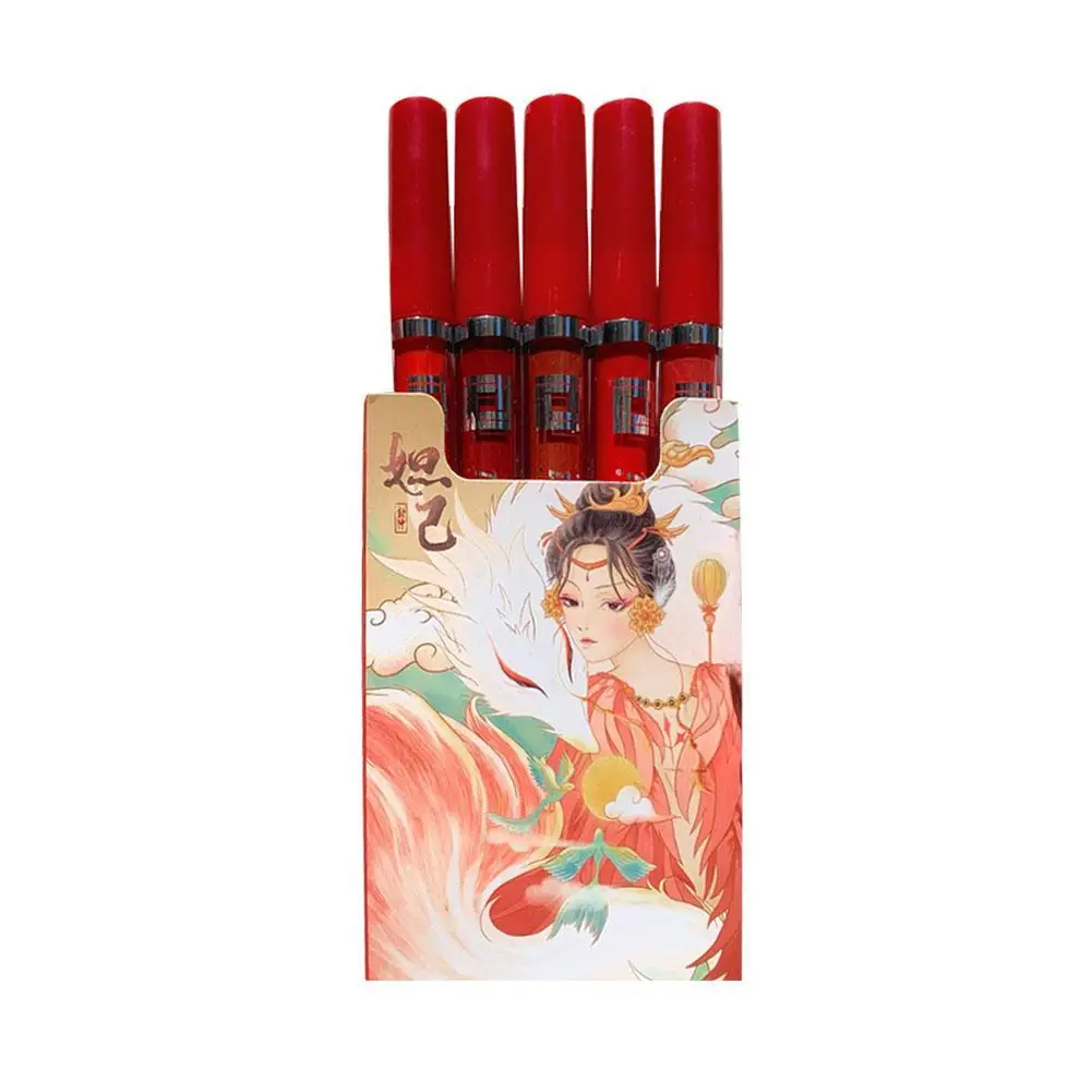 

Five Pack Lipstick Set Matte Velvet Lasting Creative Pink Girl Cigarette Tube Lip Glaze Set Makeup Lip Makeup Cosmetics Beauty