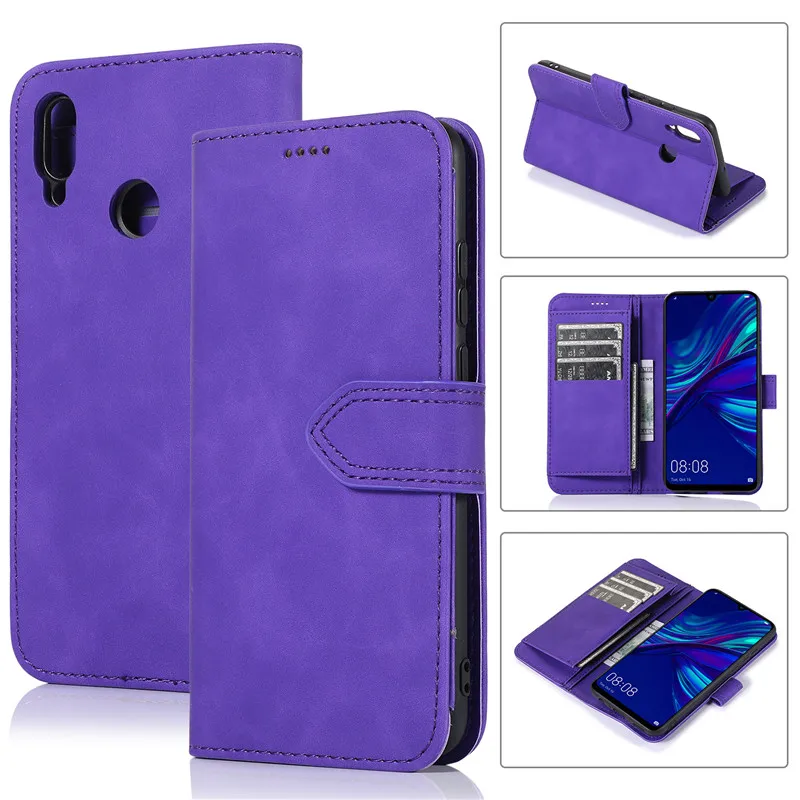 Purple Роскошный кожаный флип-кошелек P30pro чехол для huawei P30 P20 Pro Lite держатель для карт Hawei P Smart Y5 Honor8S Enjoy7S чехол - Цвет: Purple