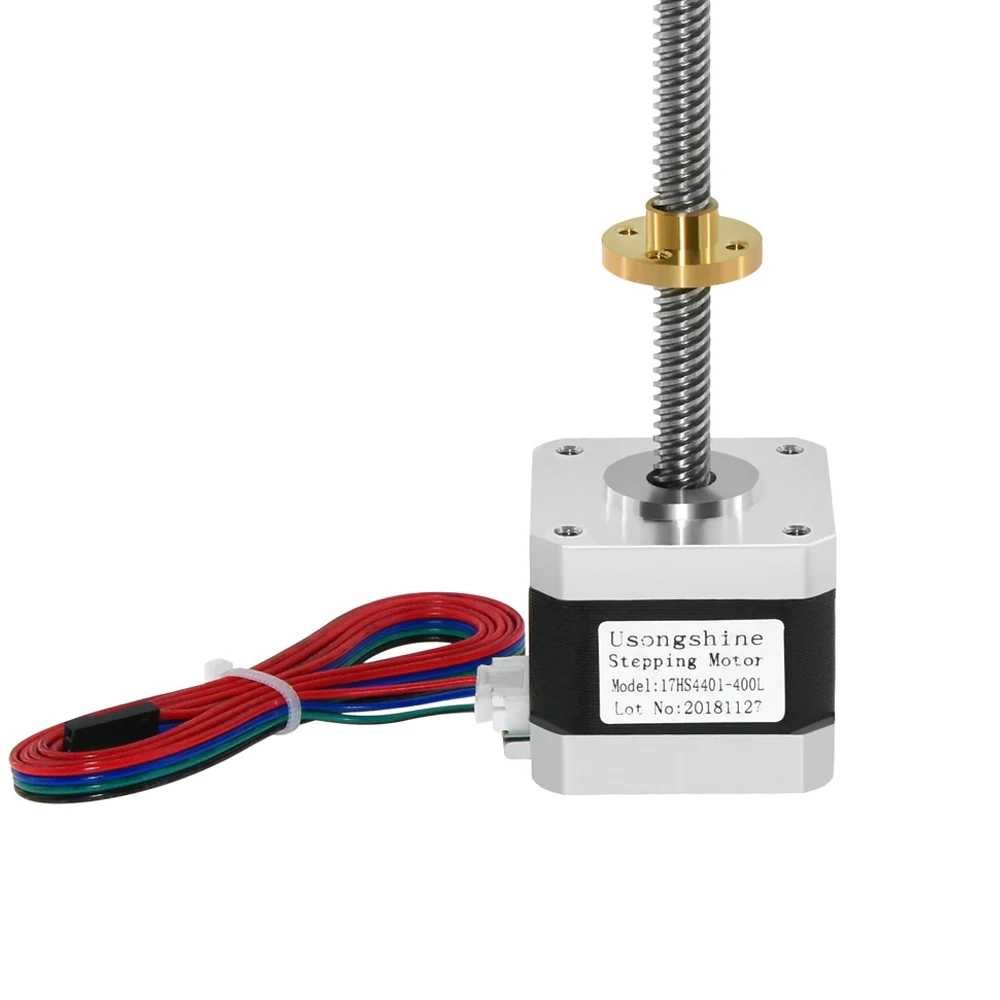 nema17 17hs4401l 17hs4401s stepper motor 1 5a with 4pin cable t8 lead screw 300mm nut for cnc z axis linear 3d printers parts free global shipping