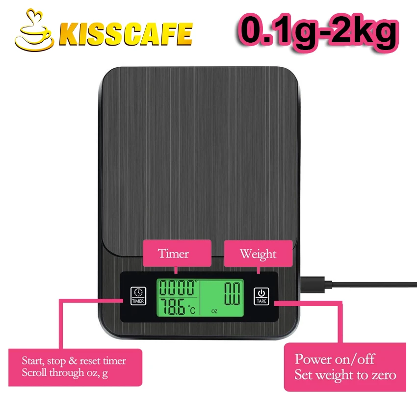 Бытовые электрические весы с таймером 2 кг/0 1 г | Дом и сад