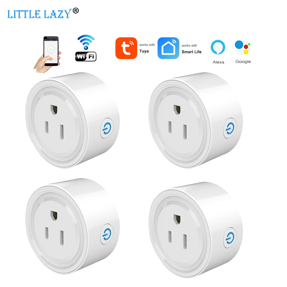 

US 10A WiFi Smart Plug Socket With Timing Function Smart Life APP Control Works With Alexa Google home Assistant