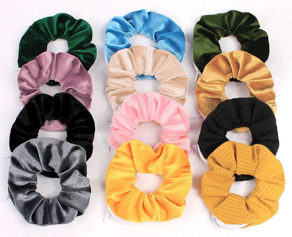 Бархат резинка для молния волос Scrunchies Для женщин эластичная резинки девочек