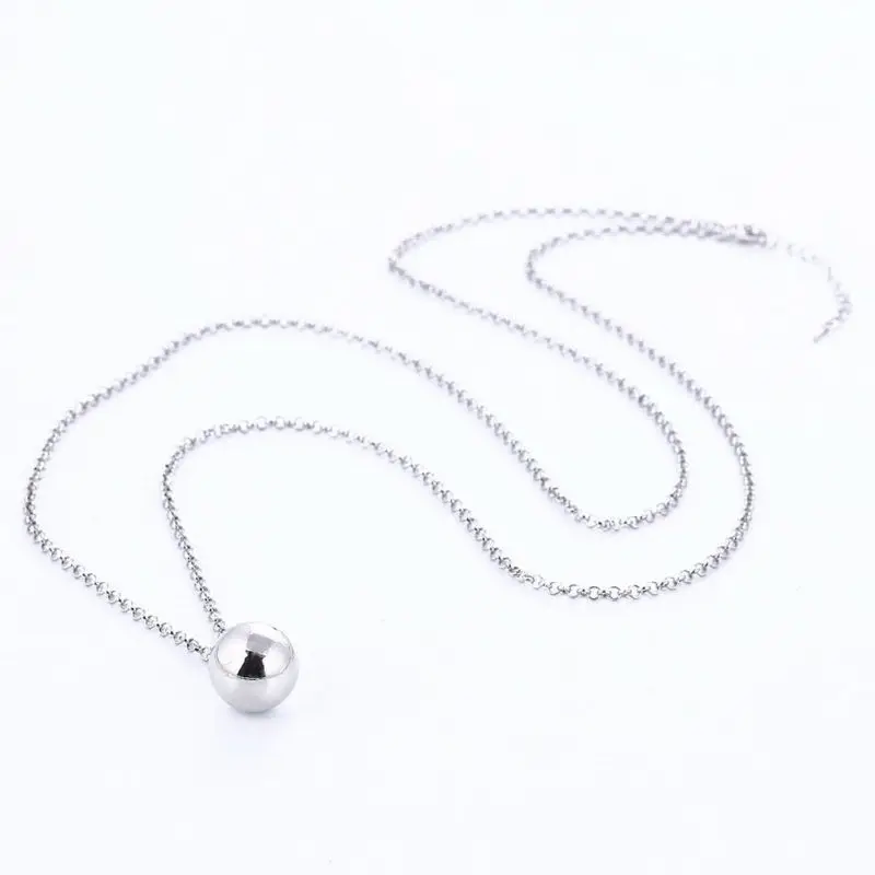 

Harmony Ball Necklace Brilliant Pregnancy Vintage Chime Bola Pendant 40" Long Chain Necklace for Mother Bady Jewelry