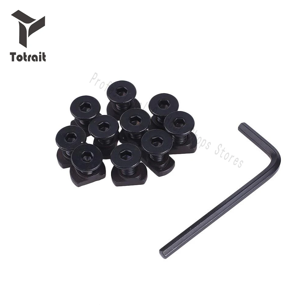 TOtrait 10Pcs Rail Screw And Nut Replacement Set Fit for M-LOK Sections For Hunting Keymod Accessories Metal | Спорт и развлечения