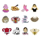 Эмалированная брошь с изображением принцессы Дианы, женские права, феминистские подарки, значок на лацкан, матка, судьи, кошка, пчела