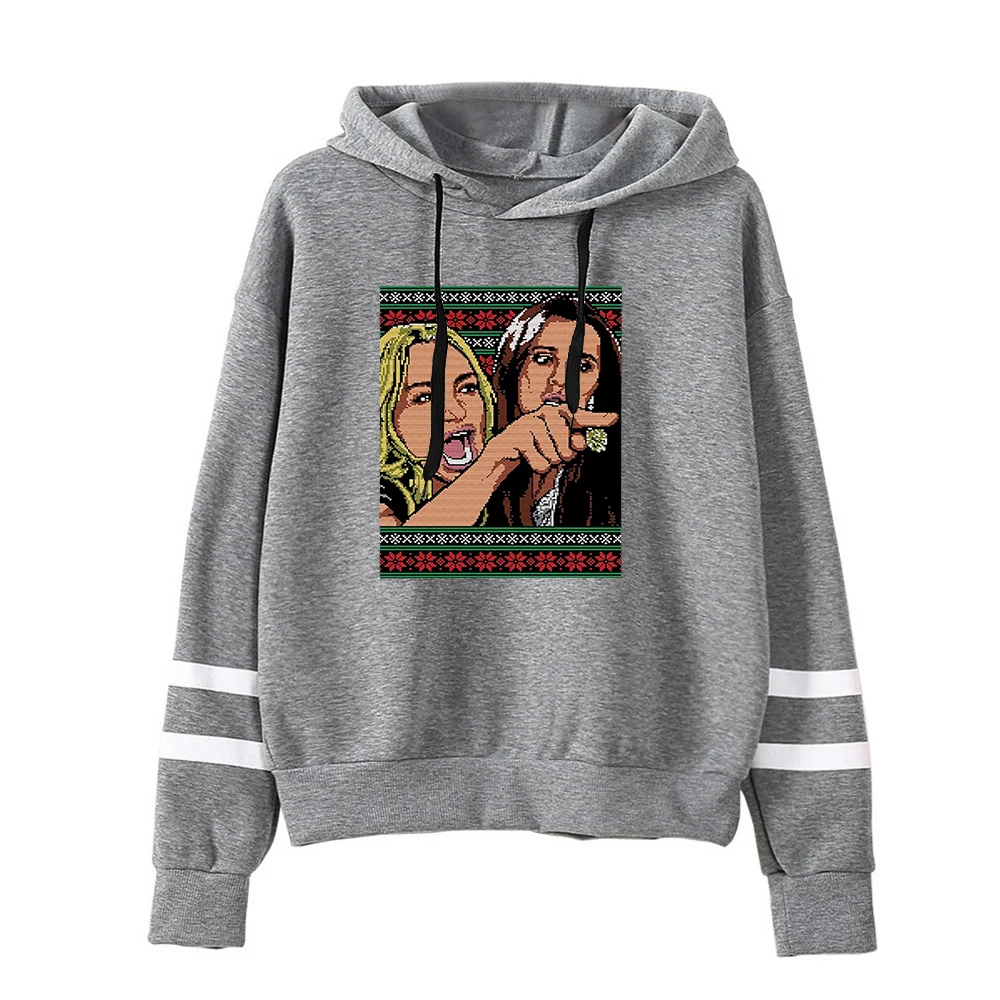

Woman Yelling At Cat Meme Ugly Christmas Sweatshirt Casual Print Pullovers Women Pink Hoodie Streetwear Clothes Japanese 2020