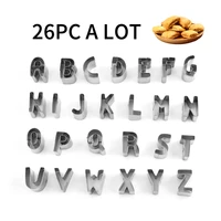 26 letter cookie cutter stainless steel biscuit mold cookie pastry biscuit mold fruit cutting mold fondant diy baking tools