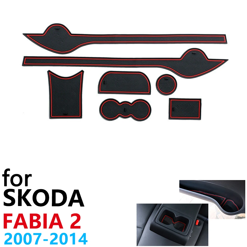 Противоскользящий коврик с резиновой чашкой для Skoda Fabia 2 5J MK2 Combi 2007 ~ 2014 2009 2011 2013