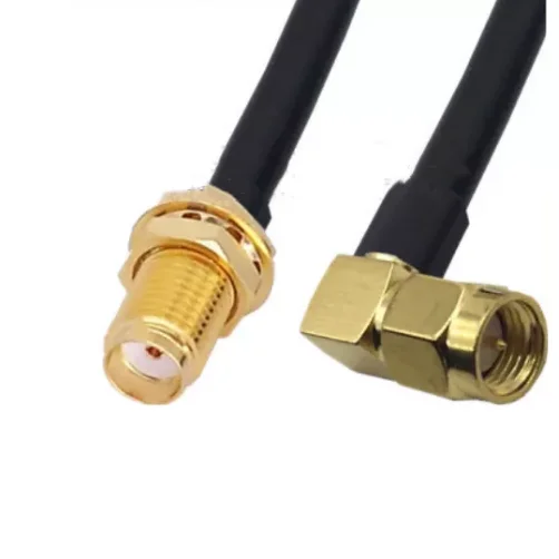 

SMA Female to SMA Male Right Angle RF LMR200 Pigtail Low Loss Double Shielded Coaxial Cable Extension 1-15M
