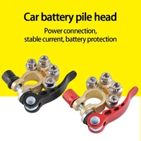 1 pair battery terminal connector tin plated brass battery connector battery connection clip automobile battery pile heads