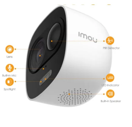 Беспроводная ip-камера Dahua HD1080P P2P со встроенным микрофоном и прожектором, WiFi камера с разъемом для sd-карты 128G, защищенная от атмосферных воздействий