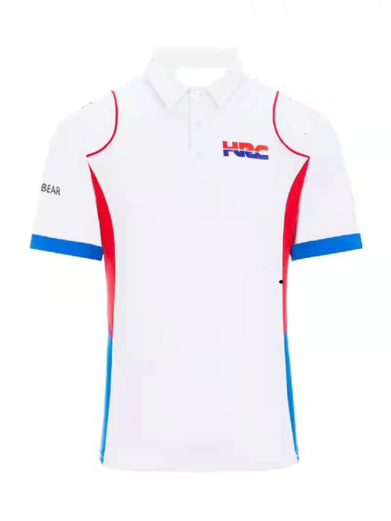 

MOTO GP For Honda HRC Racing Knight Culture POLO Shirt Short-Sleeved T-shirt Motorcycle Riding Summer White Breathable