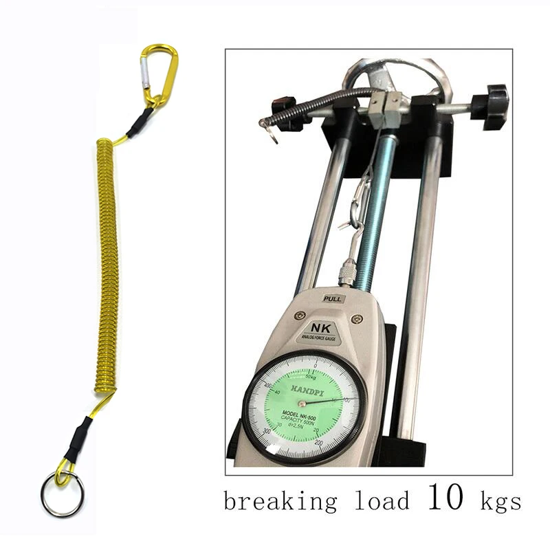 Карабин веревка с защитой от потери подвесной шнур для рыбы 6 цветов|Рыболовные