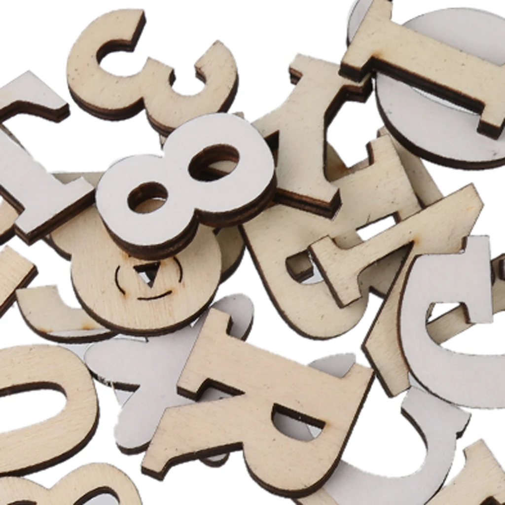 Набор из 41 смешанных деревянных цифр знак алфавита шаблон для свадебной