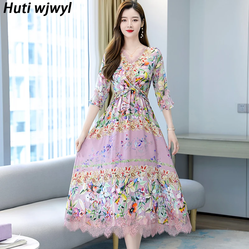 Женское шифоновое платье-макси в стиле бохо винтажное длинное пляжное платье