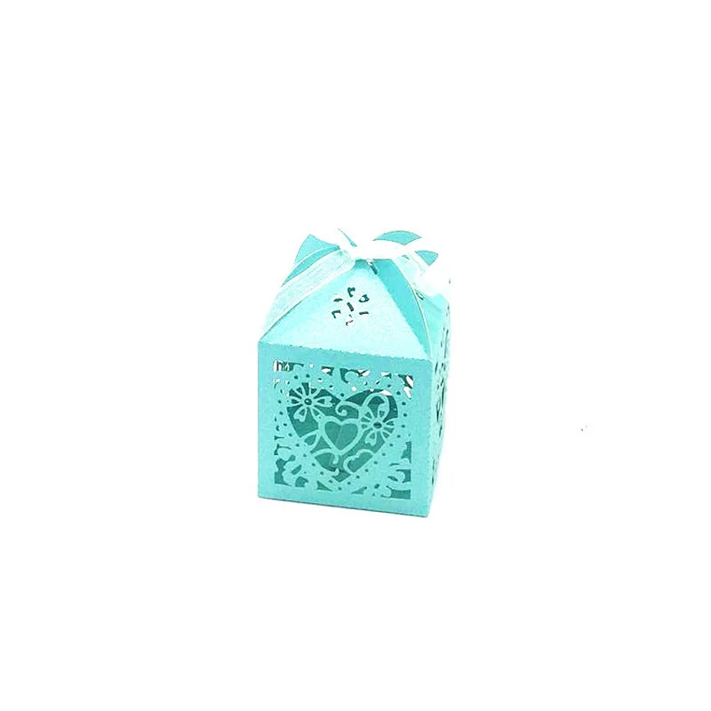

10Pcs/set Love Heart Laser Cut Hollow Carriage Favors Gifts Candy Boxes With Ribbon Baby Shower Wedding Party Supplies