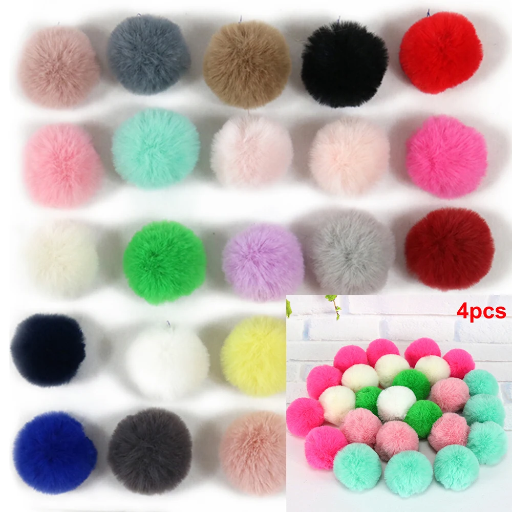 Высокая Quality4pcs/набор (5 см) из искусственного меха лисы пом мяч Pom аксессуар для