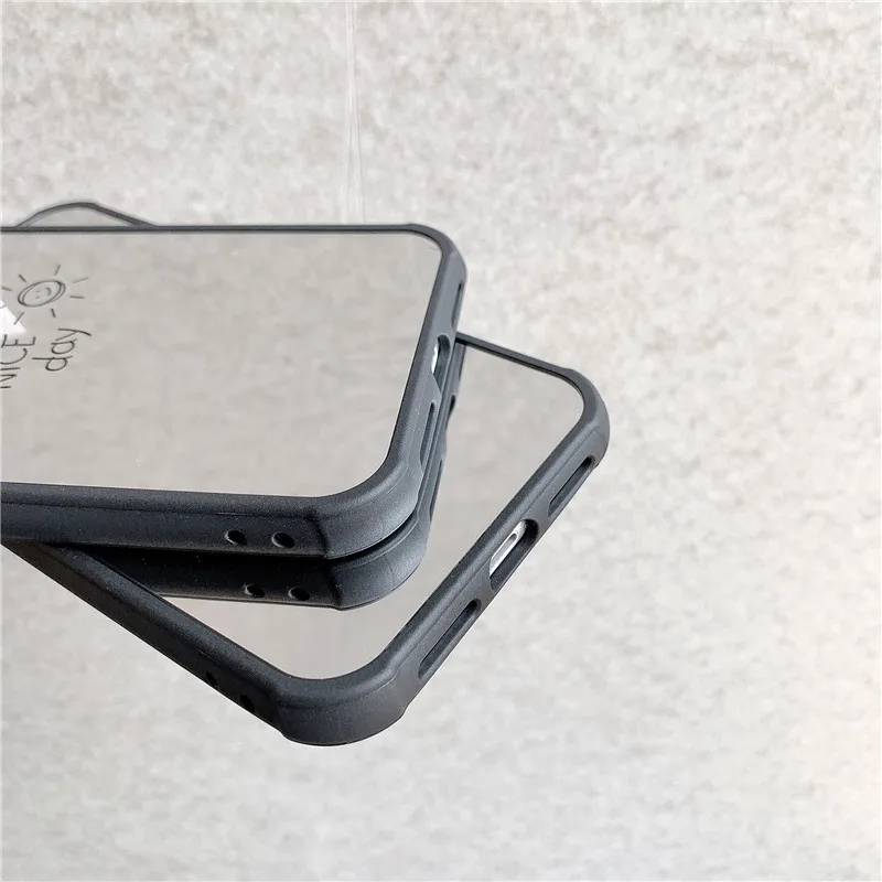 

Cute Sun Letter Phone Case For iPhone 12 11 Pro Max 7 8 Plus X XR XS Max Mini Mirror Bumper Back Cover Coque