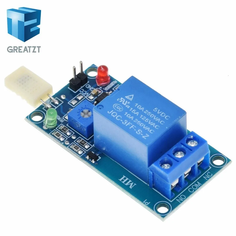GREATZT HR202 DC 5 в 1 канал 1CH датчик влажности переключатель релейный модуль Плата управления датчик влажности модуль для Arduino