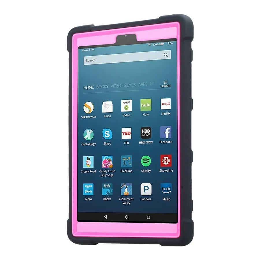 Детский безопасный противоударный бронированный чехол для Amazon Kindle Fire HD 8 HD8 8,0 дюймов силиконовый защитный чехол для планшета+ пленка+ ручка