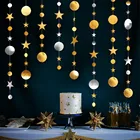 Креативная Декоративная гирлянда, 4 м звезды, украшение для комнаты, вечеринки, Блестящие Блестки