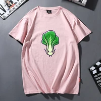 new plus size cabbage cartoon print t shirt funny cute tee 100 cotton short sleeve t shirts pink summer fun women t shirts