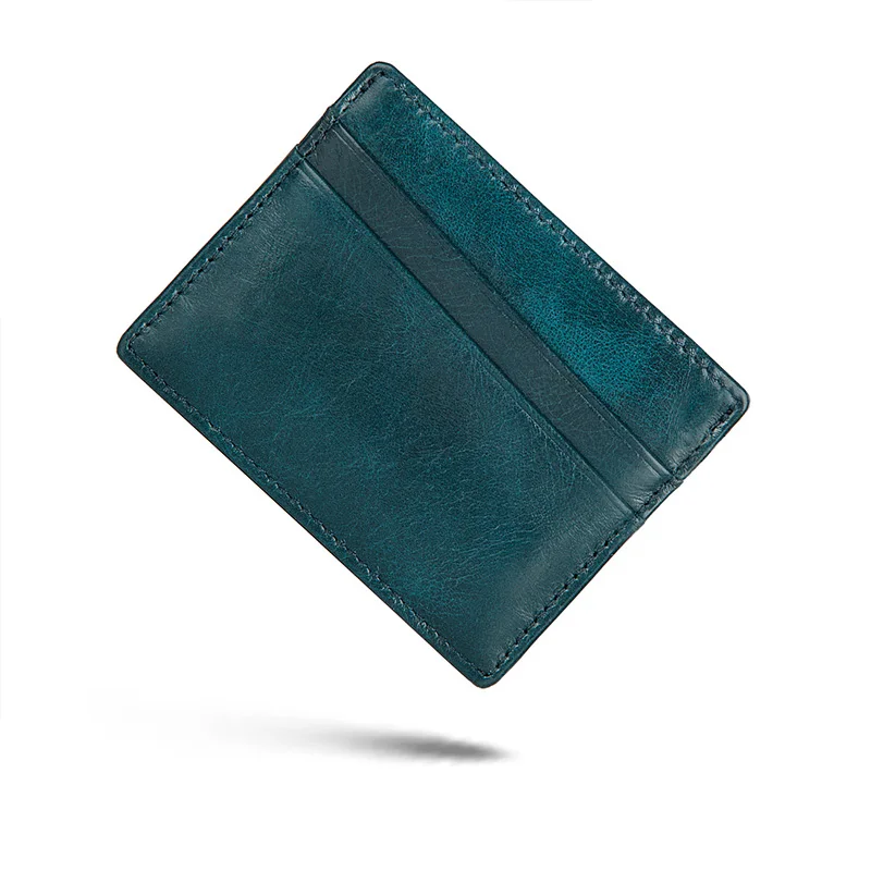Dark Blue Гарантия кожаный тонкий кошелек Для мужчин держатель для карт деньги рукавами кредитная карта, RFID чехол R-8101K - Цвет: Dark Blue