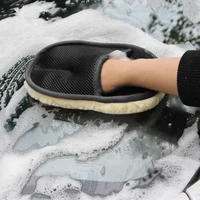 car microfiber wool glove washing automobile washer scratch free car maintenance brush wax polishing mitten