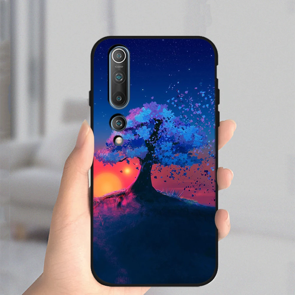 

Moon Tree Case For Xiaomi Redmi Note 10 9 8 7 8T 9T Pro 9S K40 MI Note 11 10 9 T 10S Pro Lite Poco M3 X3 F3 Soft TPU Back Fundas