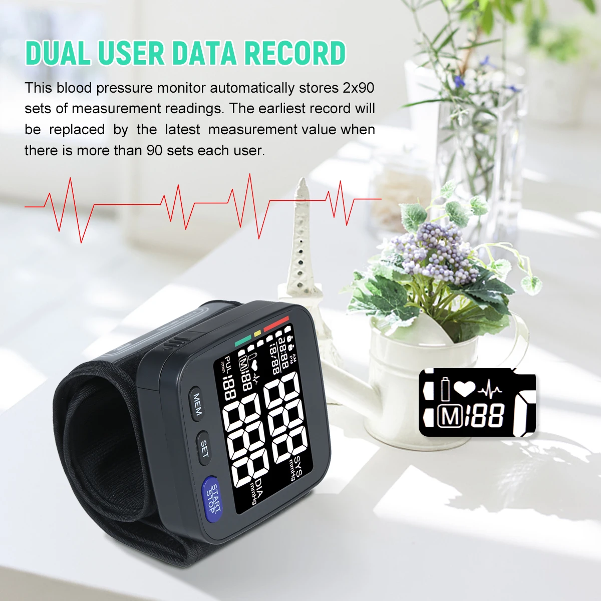 Медицинский тонометр прибор для измерения артериального давления на запястье