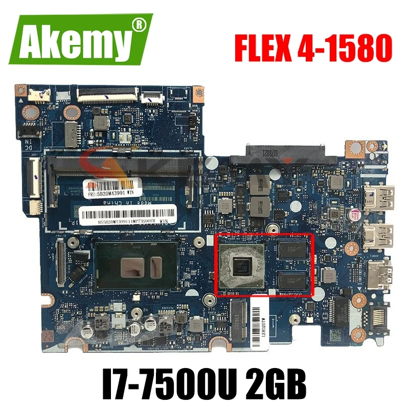 

5B20M32679 5B20M32609 BIUS4/S5,CIUY0/Y1 LA-E221P For Lenovo FLEX 4-1580 YOGA 510-15IKB laptop motherboard With i7-7500U 2GB