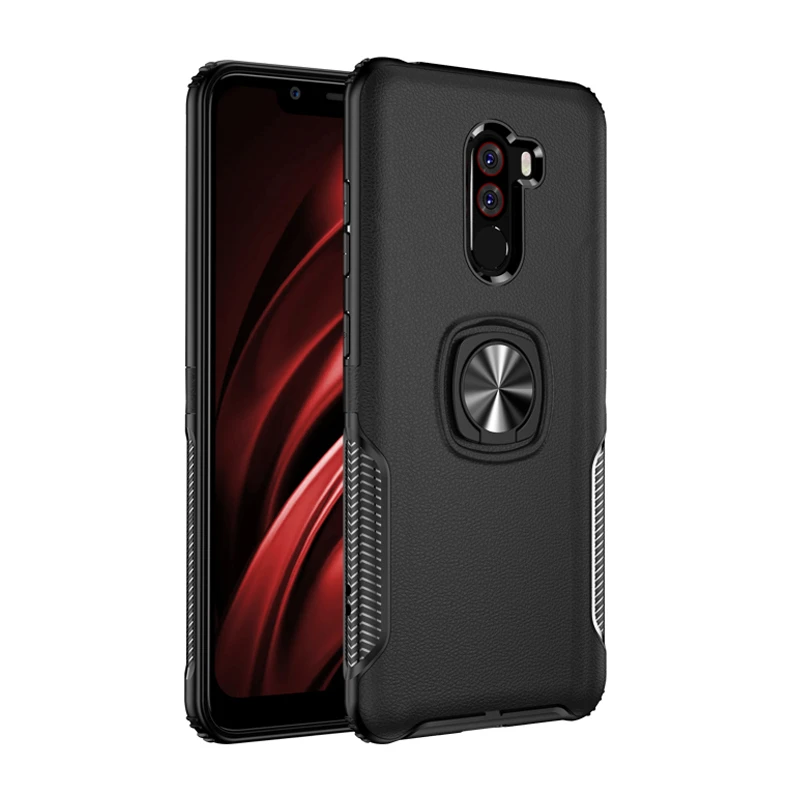 Противоударный защитный чехол для Xiaomi POCOPHONE F1 металлический держатель кольца на