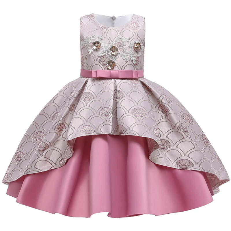 New girls' wedding party two pieces of patchwork puffy dress Princess flower children's holy feast GOLD SEQUIN | Свадьбы и