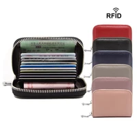 vento marea rfid credit card holder genuine leather women wallet 2019 mini travel brand slim business id card purses by 12 slot