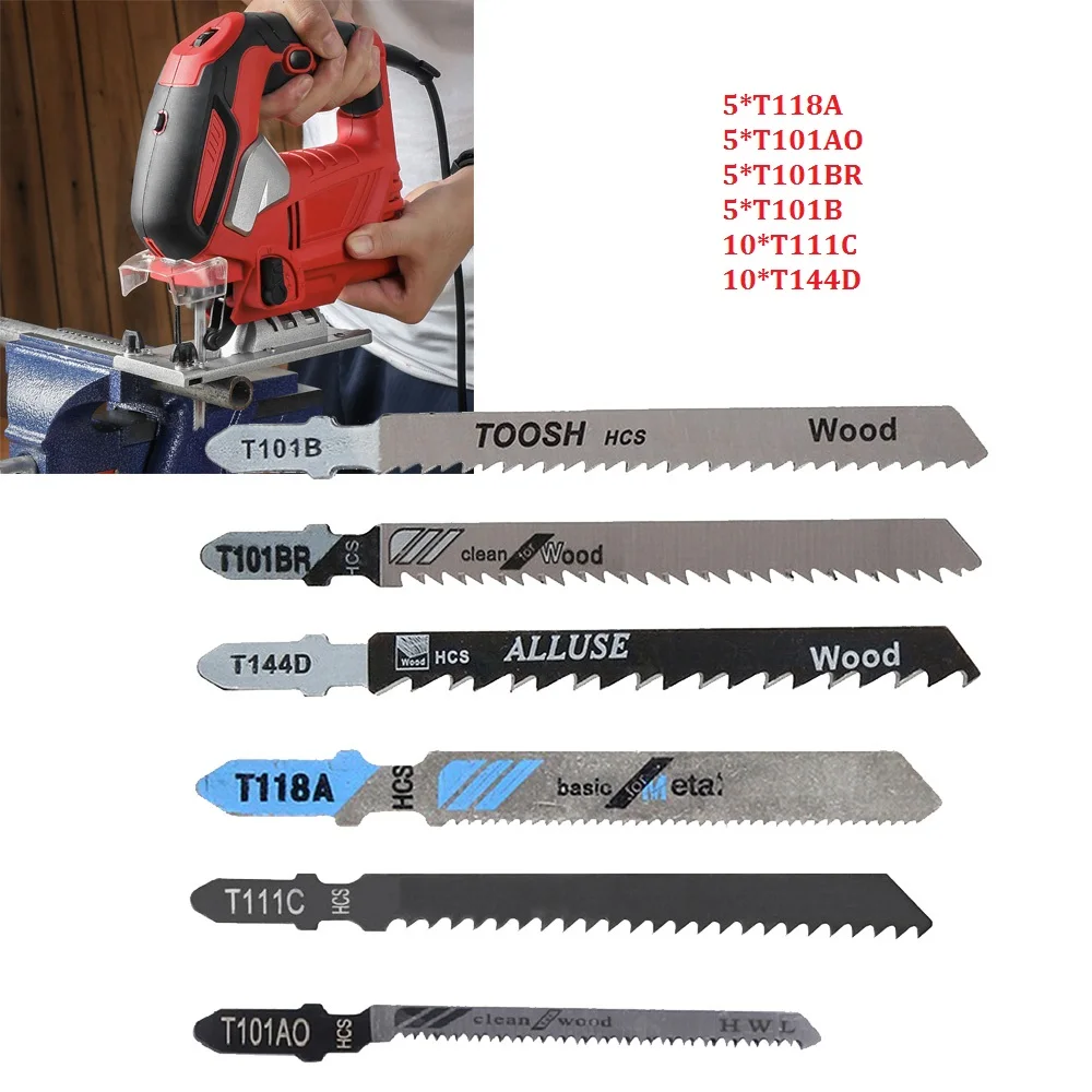 

Set Jig Saw Blades Metal Wood T-Shank 40PCS Jig Saw Jigsaw Blades Useful