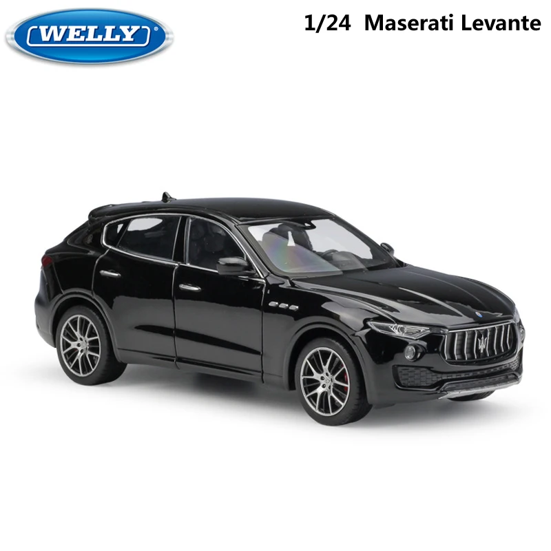 Модель автомобиля Welly Diecast масштаб 1:24 машинки игрушки внедорожник Maserati Levante
