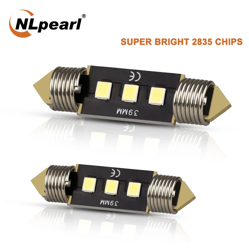 Nlpearl 2X сигнальная лампа C5W светодиодный Canbus Светодиодные лампы 12V 2835 SMD C10W 31 мм 36