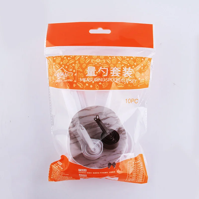 10 шт./компл. Розовые Пластиковые мерные ложки чашки Измерительный набор
